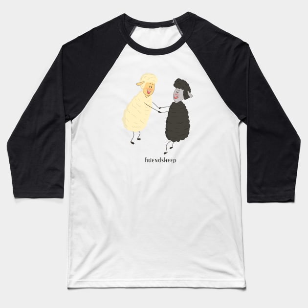 friendsheep Baseball T-Shirt by hristartshop